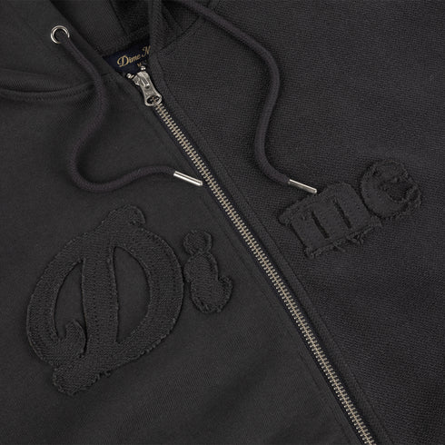 Dime Reverse French Terry Zip Hood Sweat A Capuche Zip - Vintage Black - Streetart.fr